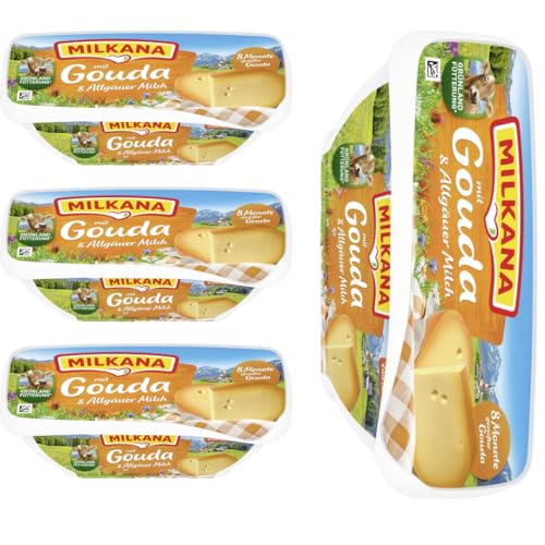 Milkana Schmelzkäse mit Gouda Frischkäse käse 190 gramm X 4 STÜCK [Frischegarantie] von Pufai