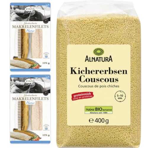 Mit Pufai Grocery, ArcticFish Makrelenfilets geräuchert Natur 175 Gramm x 2er, Kichererbsen Couscous 400 Gramm x 1 STÜCK Mit Pufai Grocery, ArcticFish Makrelenfilets geräuchert Natur 175 Gramm x 2er, Kichererbsen Couscous 400 Gramm x 1 STÜCK von Pufai