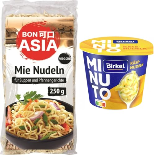 Mit Pufai Grocery, Bonasia Mie Nudeln 250 Gramm + Birkel Minuto Käse-Nudeln pasta 70 gramm x 1 Stück Mit Pufai Grocery, Bonasia Mie Nudeln 250 Gramm + Birkel Minuto Käse-Nudeln pasta 70 gramm x 1 Stück von Pufai