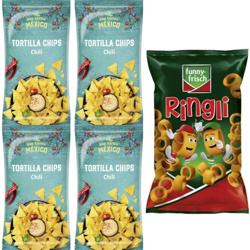 Mit Pufai Grocery, Don Enrico Mexico Tortilla Chips Chili 175 Gr x 4er + Funny-frisch Ringli Paprika chips crackers 75 gramm Mit Pufai Grocery, Don Enrico Mexico Tortilla Chips Chili 175 Gr x 4er + Funny-frisch Ringli Paprika chips crackers 75 gramm von Pufai