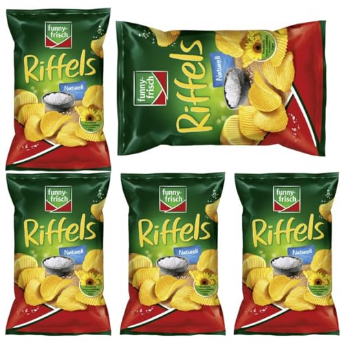 Mit Pufai Grocery, Funny-frisch Riffels naturell Chips Cracker 150 gramm x 5 Stück Mit Pufai Grocery, Funny-frisch Riffels naturell Chips Cracker 150 gramm x 5 Stück von Pufai