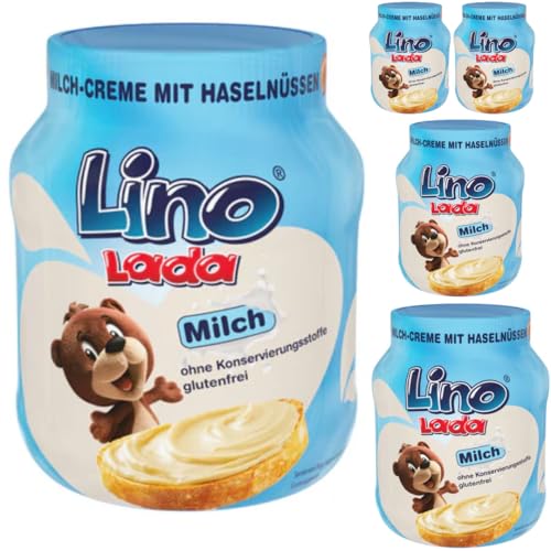 Mit Pufai Grocery, Lino Lada Milch und Haselnuss Creme Chocolate Spreads Schokoladenaufstriche 350 Gramm x 5 STÜCK + pufai Mit Pufai Grocery, Lino Lada Milch und Haselnuss Creme Chocolate Spreads Schokoladenaufstriche 350 Gramm x 5 STÜCK + pufai von Pufai