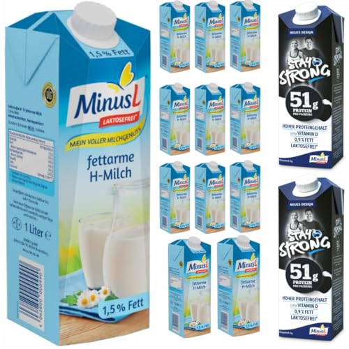 Mit Pufai Grocery, Minus L H-Milch 1,5% Fett laktosefrei 1000 Mililiter x 12 STÜCK + L Stay Strong H-Milch Hoher Proteingehalt 1000 Mililiter x 2 STÜCK Mit Pufai Grocery, Minus L H-Milch 1,5% Fett laktosefrei 1000 Mililiter x 12 STÜCK + L Stay Strong H-Milch Hoher Proteingehalt 1000 Mililiter x 2 STÜCK von Pufai