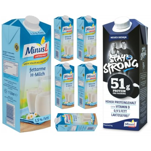 Mit Pufai Grocery, Minus L H-Milch 1,5% Fett laktosefrei 1000 Mililiter x 6 STÜCK mit L Stay Strong H-Milch Hoher Proteingehalt 1000 Mililiter Mit Pufai Grocery, Minus L H-Milch 1,5% Fett laktosefrei 1000 Mililiter x 6 STÜCK mit L Stay Strong H-Milch Hoher Proteingehalt 1000 Mililiter von Pufai