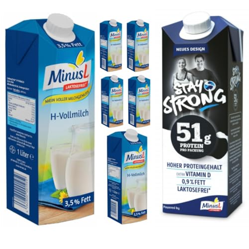 Mit Pufai Grocery, Minus L H-Vollmilch 3,5% Fett laktosefrei 1000 mililiter x 6 Stück + L Stay Strong H-Milch Hoher Proteingehalt 1000 Mililiter Mit Pufai Grocery, Minus L H-Vollmilch 3,5% Fett laktosefrei 1000 mililiter x 6 Stück + L Stay Strong H-Milch Hoher Proteingehalt 1000 Mililiter von Pufai