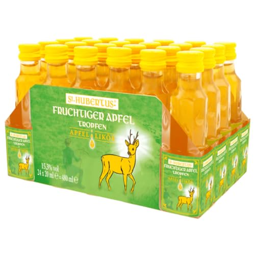 Mit Pufai Grocery, St. Hubertus Fruchtiger Apfel Tropfen Likör 24 Flasche x 20 Milliliter Mit Pufai Grocery, St. Hubertus Fruchtiger Apfel Tropfen Likör 24 Flasche x 20 Milliliter von Pufai