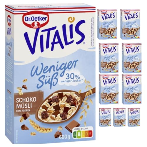 Mit Pufai Grocery, Vitalis Weniger süß Schoko Müsli Knusper Müsli 600 g X 10 Packungen Mit Pufai Grocery, Vitalis Weniger süß Schoko Müsli Knusper Müsli 600 g X 10 Packungen von Pufai