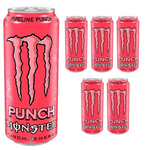 Monster Energy Pipeline Punch (Einweg) Energiegetränk 500 ml x 6 Stück von Pufai