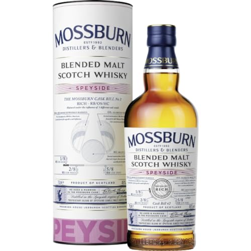 Mossburn Speyside Blended Malt Scotch Whiskey Whisky 700 Milliliter von Pufai