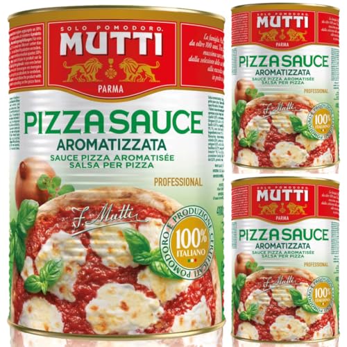 Mutti Pizza Soße Sauce Gewürzt Leckere Dosen Aromatica sauce Pizza Soße 4100 gramm x 3 STÜCK mit pufai grocery von Pufai