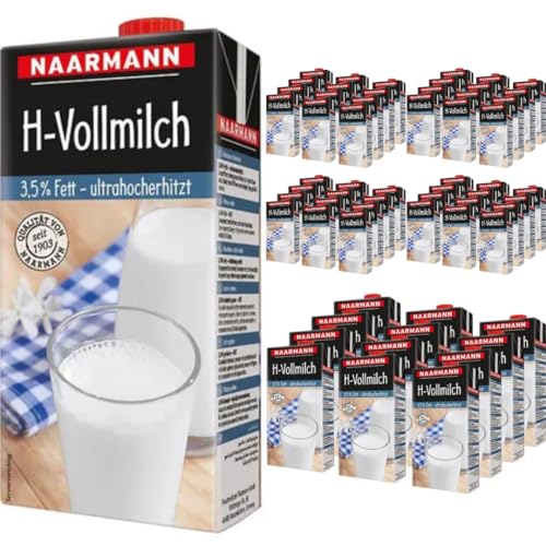 Naarmann Milch fettarme H-Milch 3,5% Fett Haltbare Milch, je 1 Liter, 60 Stück + pufai Naarmann Milch fettarme H-Milch 3,5% Fett Haltbare Milch, je 1 Liter, 60 Stück + pufai von Pufai