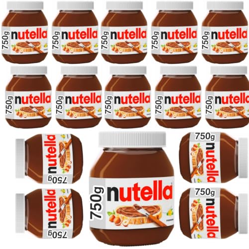 Nutella Nuss-Nugat-Creme Chocolate Spreads Schokoladenaufstriche 750 Gramm x 15 STÜCK von Pufai