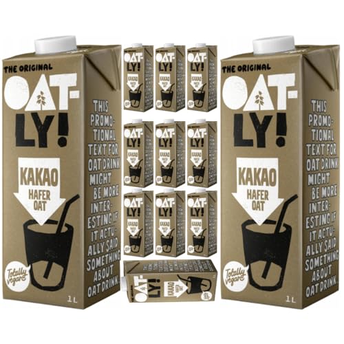 Oatly Haferdrink Kakao Oat Drink 1000 milliliter x 12 STÜCK [Frischegarantie] + pufai von Pufai