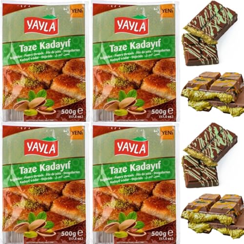 Ozyufka Kadayıf Teigfäden hauchdünn taze kadayıf 500 Gramm x 5 STÜCK mit Pufai Grocery Ozyufka Kadayıf Teigfäden hauchdünn taze kadayıf 500 Gramm x 5 STÜCK mit Pufai Grocery von Pufai