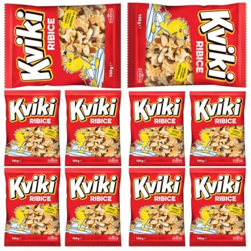 Podravka Kviki Knabber-Fische mit Mohn,100 Gramm Tüte x 10 STÜCK Podravka Kviki Knabber-Fische mit Mohn,100 Gramm Tüte x 10 STÜCK von Pufai