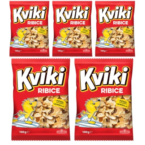 Podravka Kviki Knabber-Fische mit Mohn,100 Gramm Tüte x 5 STÜCK Podravka Kviki Knabber-Fische mit Mohn,100 Gramm Tüte x 5 STÜCK von Pufai
