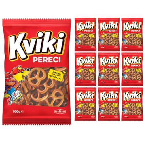 Podravka Kviki Mini Brezeln Cracker Keks 100 Gramm Tüte x 10 STÜCK Podravka Kviki Mini Brezeln Cracker Keks 100 Gramm Tüte x 10 STÜCK von Pufai