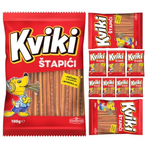 Podravka Kviki Salzstangen Cracker Keks 100 Gramm Tüte x 10 STÜCK Podravka Kviki Salzstangen Cracker Keks 100 Gramm Tüte x 10 STÜCK von Pufai