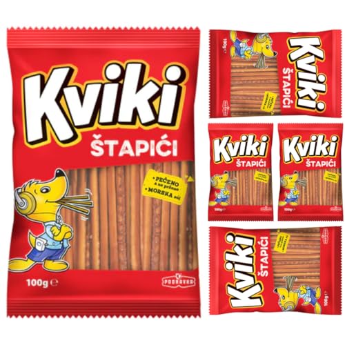 Podravka Kviki Salzstangen Cracker Keks 100 Gramm Tüte x 5 STÜCK Podravka Kviki Salzstangen Cracker Keks 100 Gramm Tüte x 5 STÜCK von Pufai