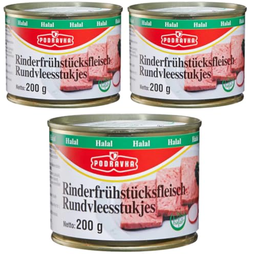 Podravka Rinderfrühstücksfleisch 200 Gramm Konserve x 3 STÜCK von Pufai