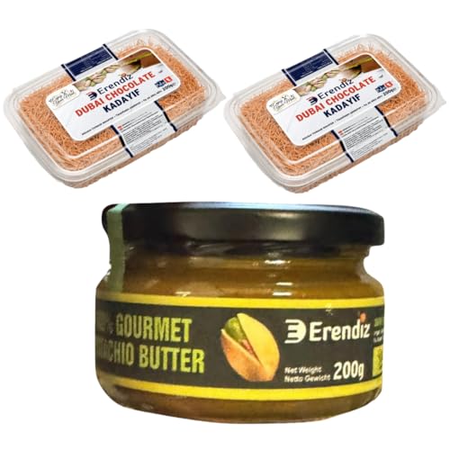 Pufai 100% Pistazienpaste 200 Gramm, Geröstet Kadaifi, Teigstrang, spezielles für Dubai-Schokolade Kadayıf, Engelshaar 200 Gramm x 2 Packs Pufai 100% Pistazienpaste 200 Gramm, Geröstet Kadaifi, Teigstrang, spezielles für Dubai-Schokolade Kadayıf, Engelshaar 200 Gramm x 2 Packs von Pufai