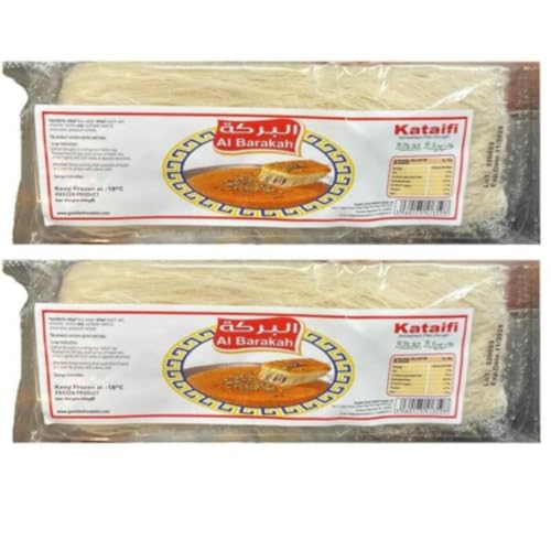 Pufai Grocery Dubai-Schokoladen-Kadaifi-Gebäckfäden, frisch, Kadayif, arabischer Stil, Dessert, Kataifi, 400 g, 2 Packungen Pufai Grocery Dubai-Schokoladen-Kadaifi-Gebäckfäden, frisch, Kadayif, arabischer Stil, Dessert, Kataifi, 400 g, 2 Packungen von Pufai