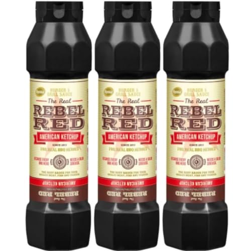 Remia Rebel roter amerikanischer Ketchup Soße Glutenfrei laktosefrei vegan 800 Mililiter x 3 STÜCK von Pufai