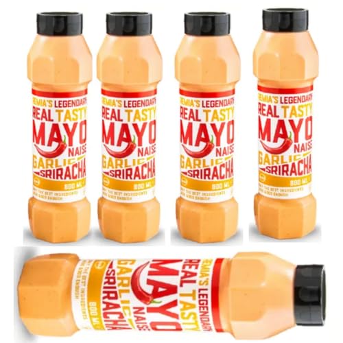 Remia Tasty Knoblauch- und Sriracha-Mayonnaise Soße 800 Mililiter x 5 STÜCK von Pufai