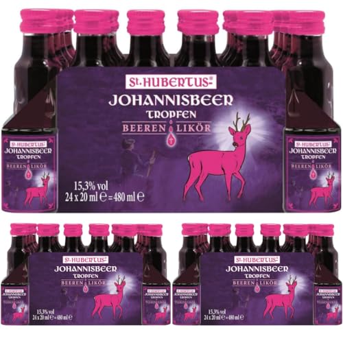 St. Hubertus Tropfen Johannisbeer Likör Beeren Likör 72 Flasche x 20 Milliliter + Pufai St. Hubertus Tropfen Johannisbeer Likör Beeren Likör 72 Flasche x 20 Milliliter + Pufai von Pufai