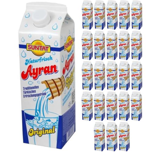 Suntat, Joghurtgetränk Ayran anatolischer Joghurt-Drink Nach Anatolischer Art, Sonderproduktionsgetränk 1000 Mililiter x 24er Suntat, Joghurtgetränk Ayran anatolischer Joghurt-Drink Nach Anatolischer Art, Sonderproduktionsgetränk 1000 Mililiter x 24er von Pufai