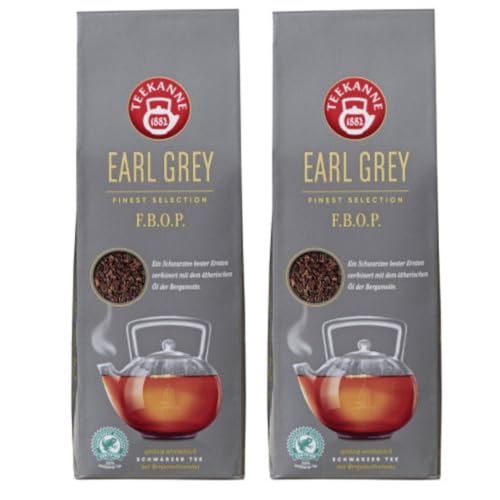 Teekanne Earl Grey Rainforest Alliance Tee Schwarzteemischung mit Bergamottegeschmack Tee 250 Gramm x 2 STÜCK von Pufai