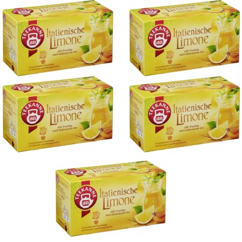 Teekanne Italienische Limone Tee 20 x 2,5 gramm x 5 er Pack von Pufai