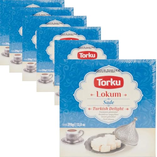 Torku Lokum Turkish Delight türkisches Entzücken 390 Gramm x 6 STÜCK von Pufai