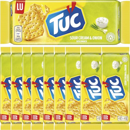 Tuc Cracker Sour Cream & Onion Cracker Keks 100 gramm x 10 STÜCK Tuc Cracker Sour Cream & Onion Cracker Keks 100 gramm x 10 STÜCK von Pufai