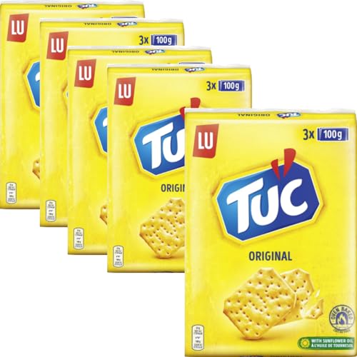 Tuc Original Cracker Keks 300 gramm in 3 Packungen x 5 STÜCK von Pufai