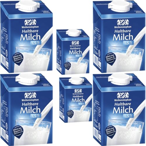 Weihenstephan Haltbare Milch 1,5% 500 Mililiter x 6 Stück mit Pufai kostenlosem Überraschungsgeschenk von Pufai