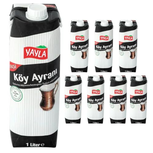 Yayla, Dorf Joghurtgetränk Ayran anatolischer Joghurt-Drink Nach Anatolischer Art, Sonderproduktionsgetränk 1000 ml X 8 STÜCK Yayla, Dorf Joghurtgetränk Ayran anatolischer Joghurt-Drink Nach Anatolischer Art, Sonderproduktionsgetränk 1000 ml X 8 STÜCK von Pufai