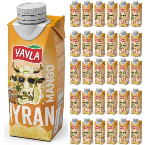 Yayla, Joghurtgetränk Ayran mit Mango anatolischer Joghurt-Drink Nach Anatolischer Art, Sonderproduktionsgetränk 250 mililiter x 30 STÜCK Yayla, Joghurtgetränk Ayran mit Mango anatolischer Joghurt-Drink Nach Anatolischer Art, Sonderproduktionsgetränk 250 mililiter x 30 STÜCK von Pufai
