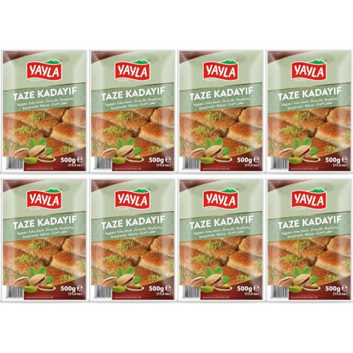 Yayla Kadayıf Teigfäden hauchdünn taze kadayıf 500 Gramm x 8 Stück by Pufai Grocery Yayla Kadayıf Teigfäden hauchdünn taze kadayıf 500 Gramm x 8 Stück by Pufai Grocery von Pufai