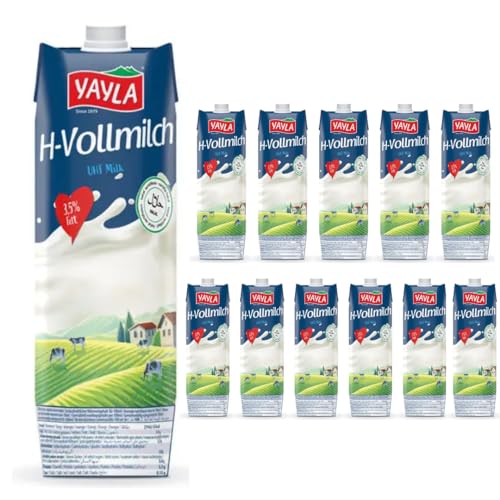 Yayla Milch UHT 3,5% Fettmilch, Abgepackte Milch, Köstliche Fetthaltige Milch X 12 STÜCK von Pufai