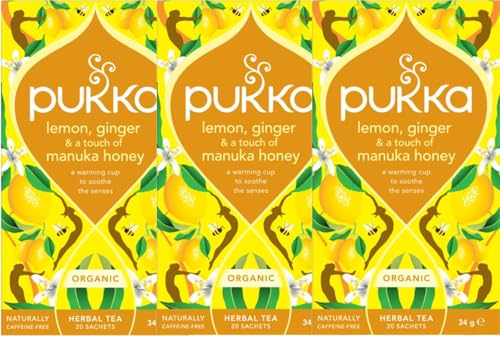 (3er BUNDLE)| Pukka Herbs - Lemon Ginger Manuka Honey Tea -20 sachet von Pukka