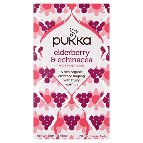 Pukka Herbs & Echinacea Holunder mit Holunderblüten 20 pro Packung von Pukka Tees