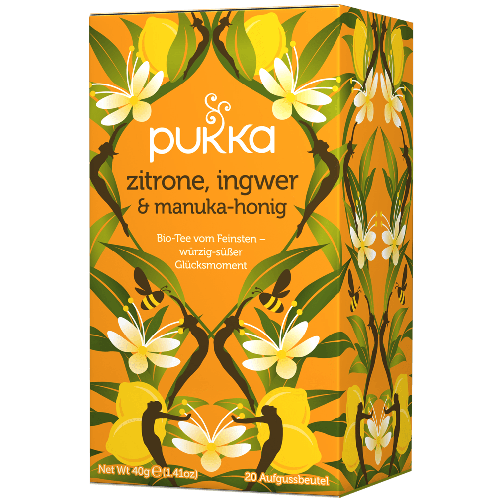 Bio Zitrone, Ingwer & Manuka Honig Bio Zitrone, Ingwer & Manuka Honig von Pukka