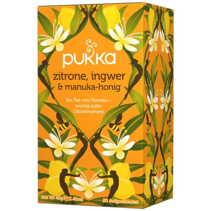 Bio Zitrone, Ingwer & Manuka Honig von Pukka