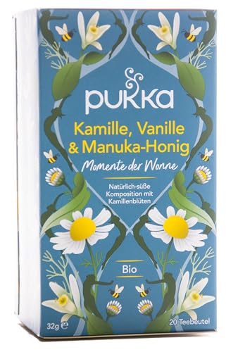 PUKKA Bio Kamille, Vanille & Manuka-Honig Tee, 1er Pack (20 x 1,6 g Teebeutel) - BIO von Pukka