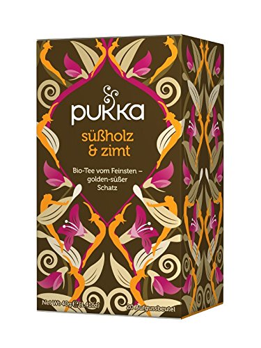 PUKKA Bio Süßholz & Zimt Tee, 1er Pack (20 x 2,0 g Teebeutel) - BIO von Pukka