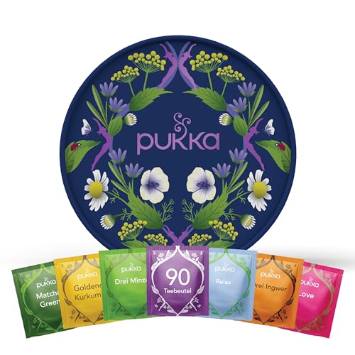 Pukka | Bio-Kräutertee Selection Box "Wellness von früh bis spät" | Bio | umweltfreundliches Geschenk | 6 Tee-Varianten | 90 Teebeutel von Pukka