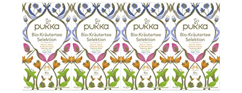 Pukka | Bio-Kräutertee Selektion | „Zitrone, Ingwer & Manuka-Honig“ | „Kurkuma Aktiv“ | „Drei Minze“ | „Night Time“ | „Feel New“ | 4er Pack | 80 Teebeutel von Pukka