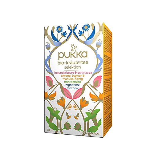 Pukka Bio-Tee Kräutertee Selektion (100% biologische Kräuterteemischung) - 20 Teebeutel (1 x 20 Beutel) von Pukka