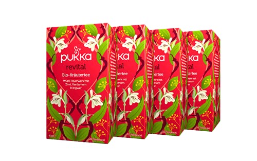 Pukka Bio-Tee Revital 80 Teebeutel, 4er Pack (4 x 20 beutel) von Pukka
